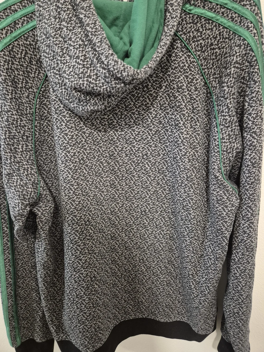 adidas Gray & Green Celtics Pullover Hoodie